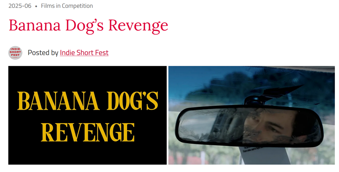 Banana Dog film wins award.