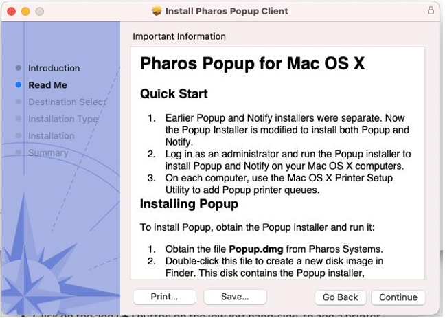 pharos popup for Mac X