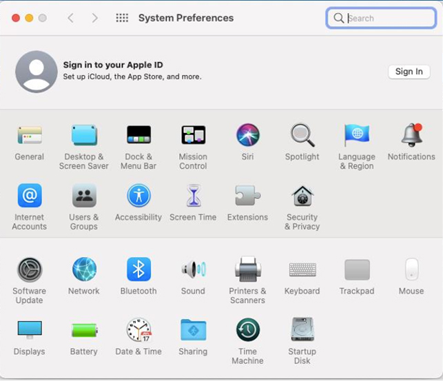 System Preferences Mac