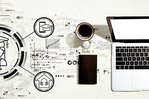 laptop coffee prints