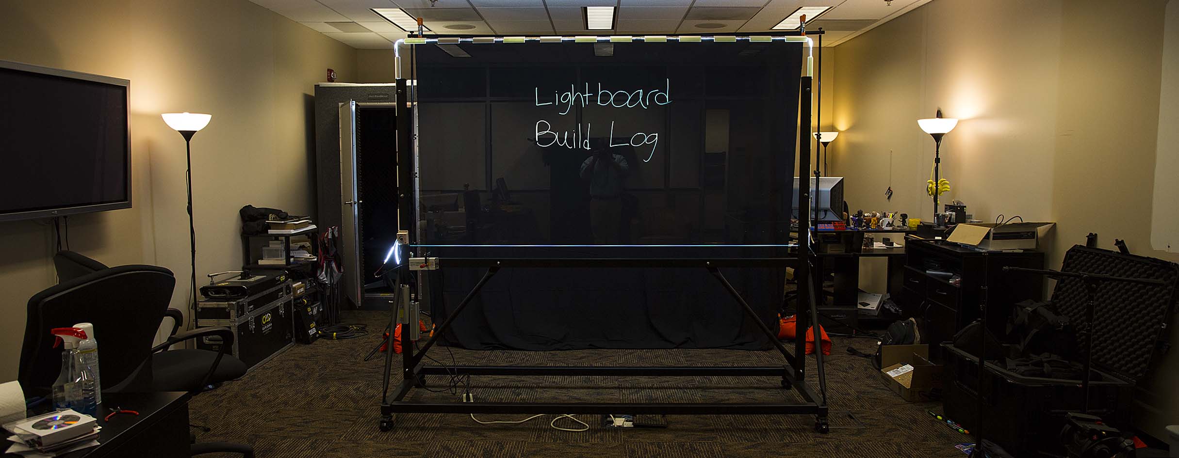 LightBoard Build Log in a room