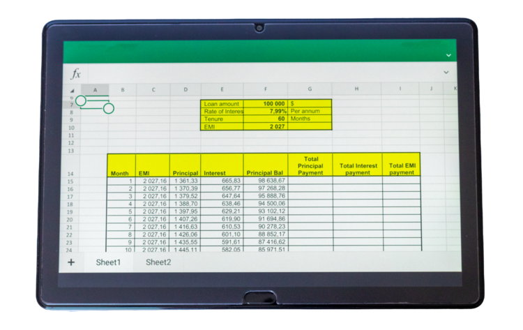 Spreadsheet Decrotive example of spreadsheet