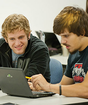 Students on a laptop