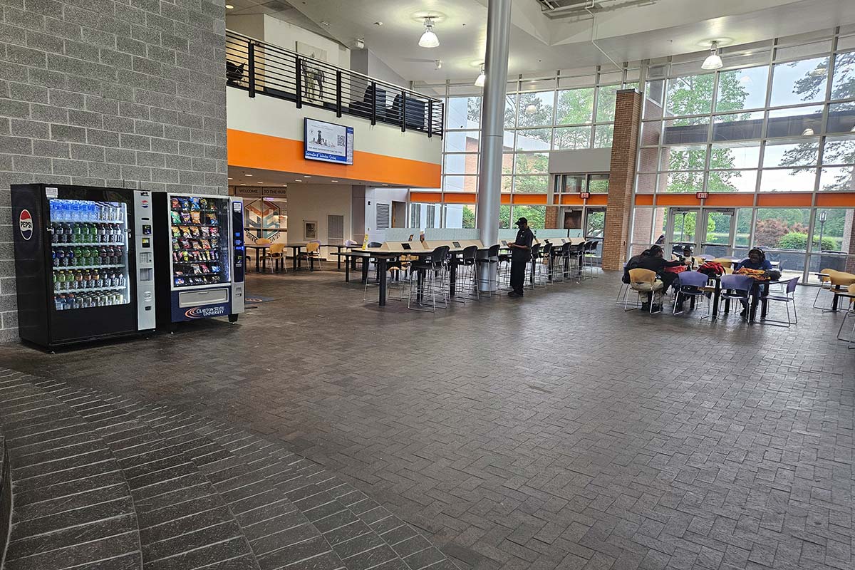 UC Commons looking to the left from the stairs