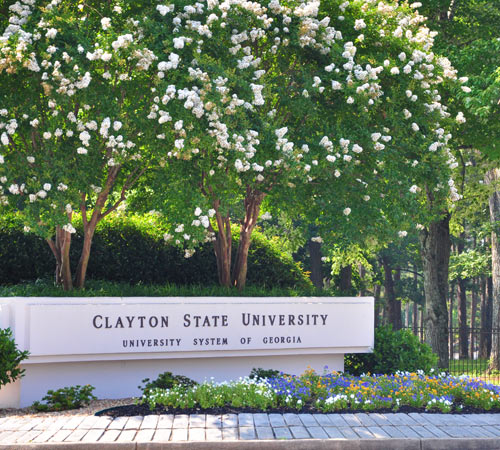 clayton state front entrance sign