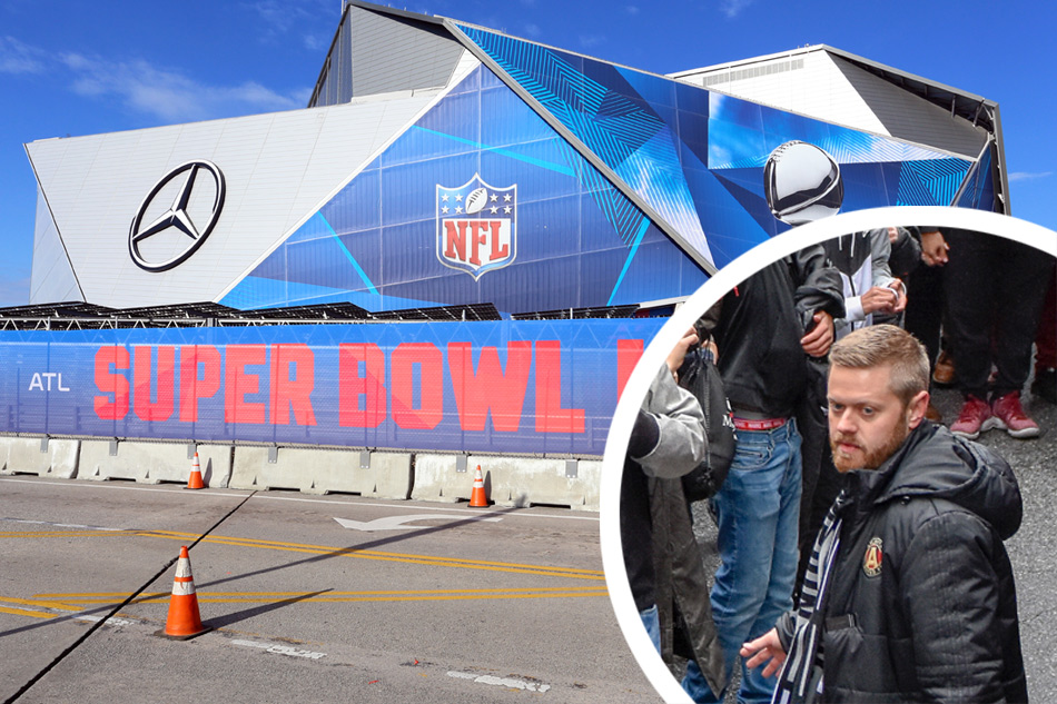 Scott Ashworth performs security at the Superbowl.