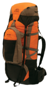 image of a gray, camping-style backpack