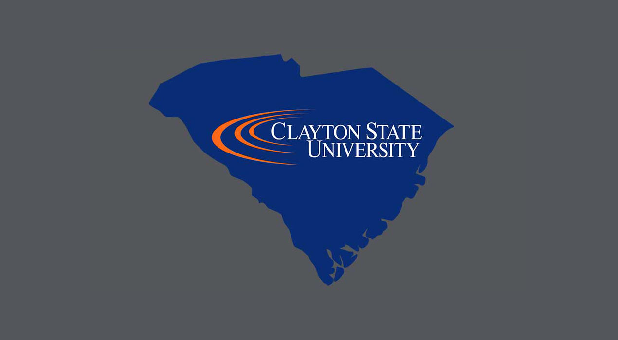 South Carolina outline with Clayton State Logo