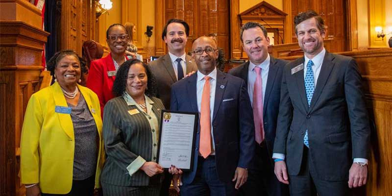 csu members at capitol being honored