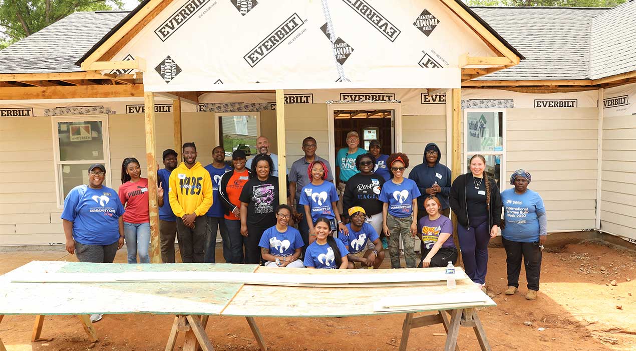 clayton state helping build a house